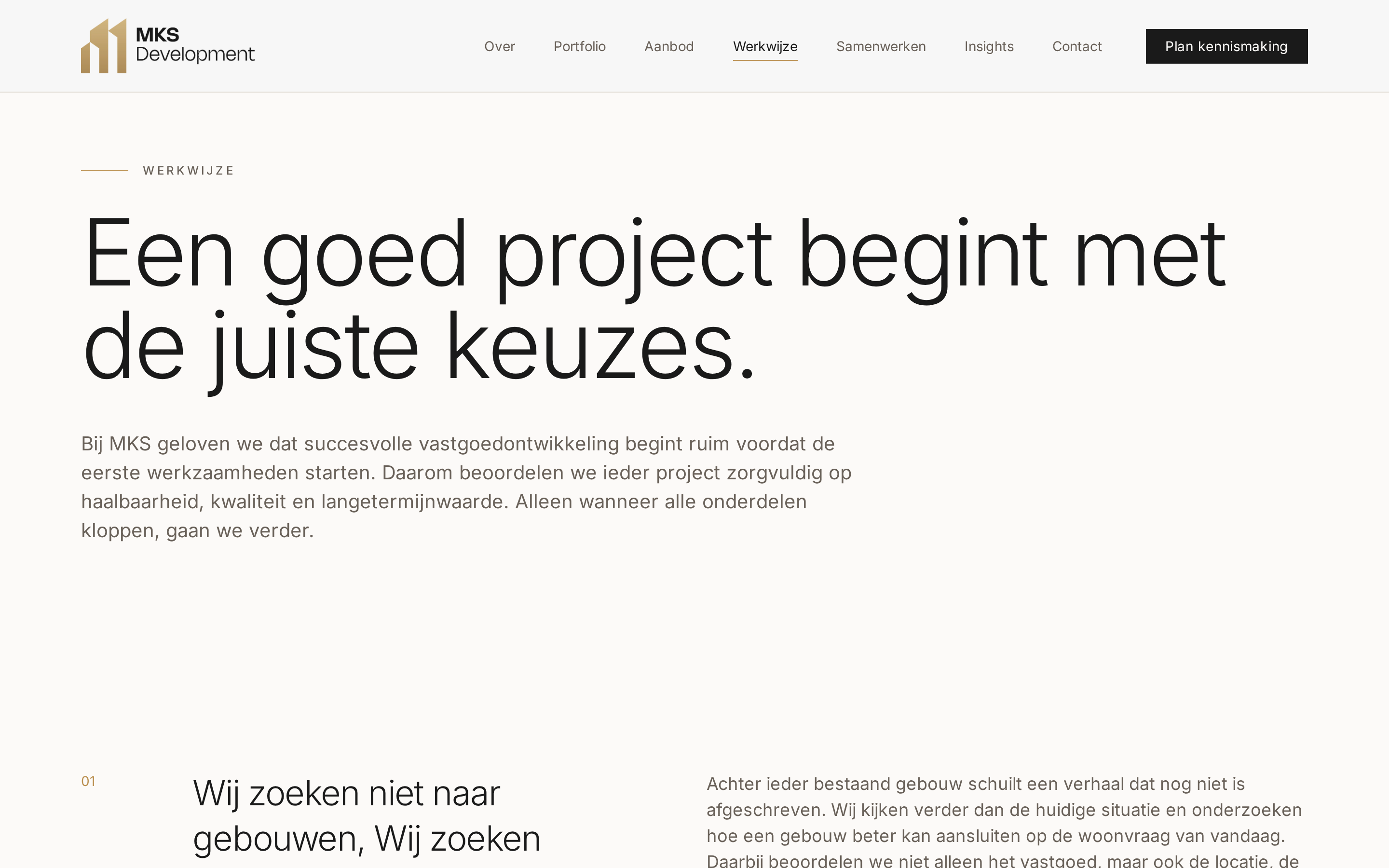 MKS Development WordPress website met Elementor Pro, werkwijze-pagina