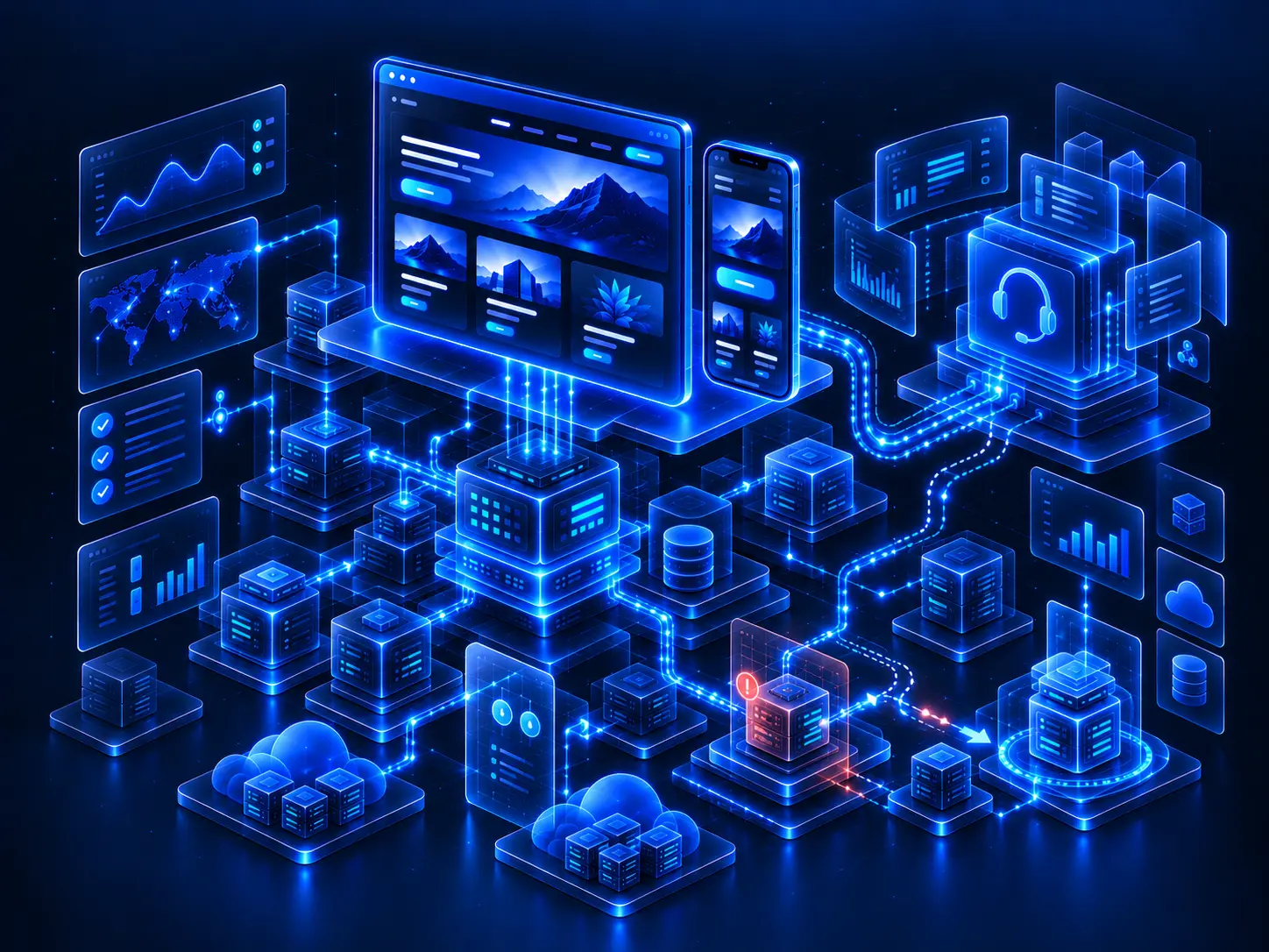 Technische support — illustratie