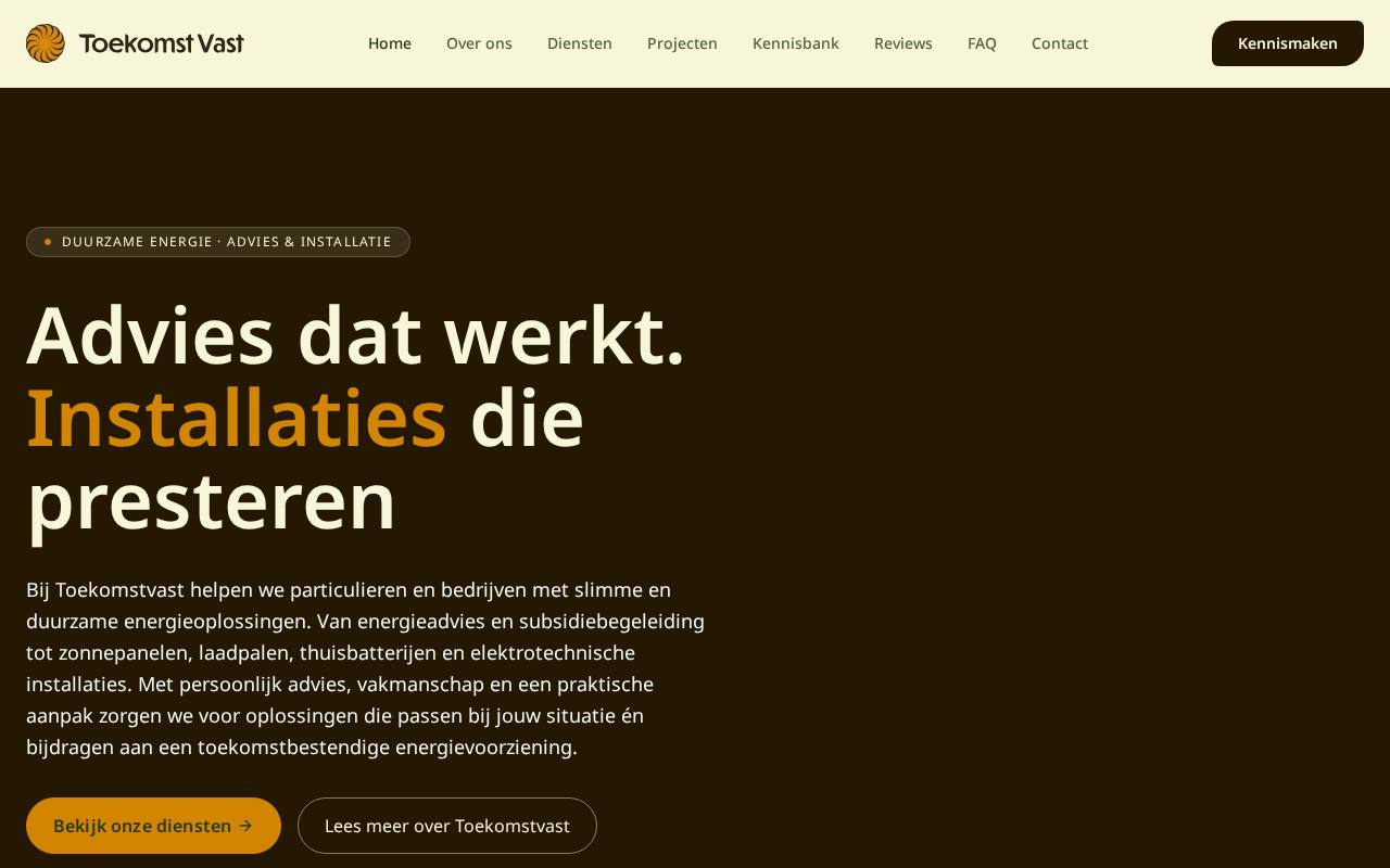 WordPress website Toekomstvast — hypotheken & financieel advies — ontworpen en gebouwd door Yousource (toekomstvast.com)