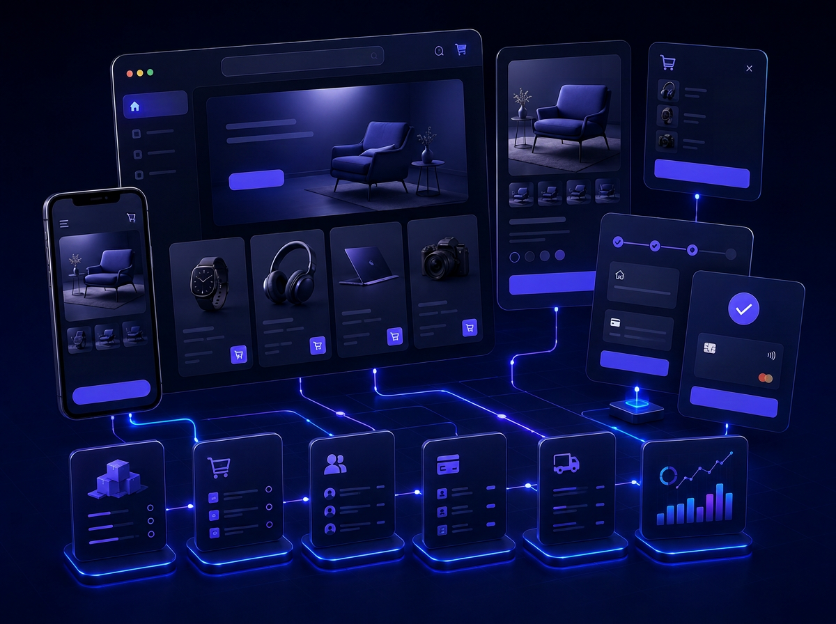 Yousource webshopontwikkeling met productcatalogus, checkout, betalingen en analytics