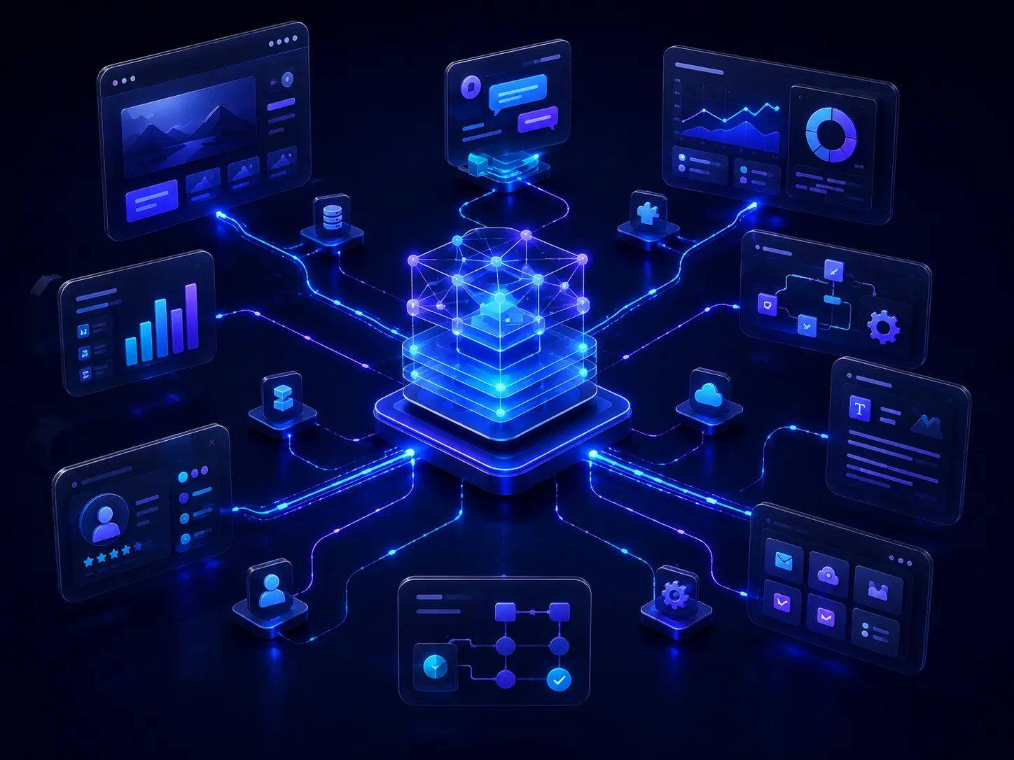 Yousource AI-ontwikkeling met neurale netwerk, cloud, data, automatisering en intelligente koppelingen