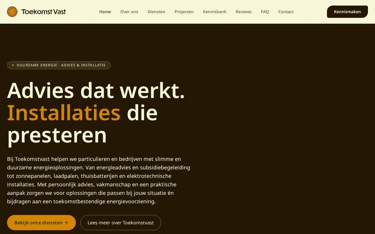 WordPress website Toekomstvast — hypotheken & financieel advies — ontworpen en gebouwd door Yousource (toekomstvast.com)